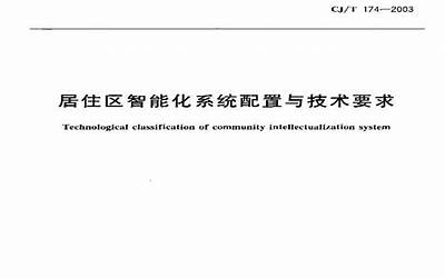 CJT174-2003 居住区智能化系统配置与技术要求.pdf
